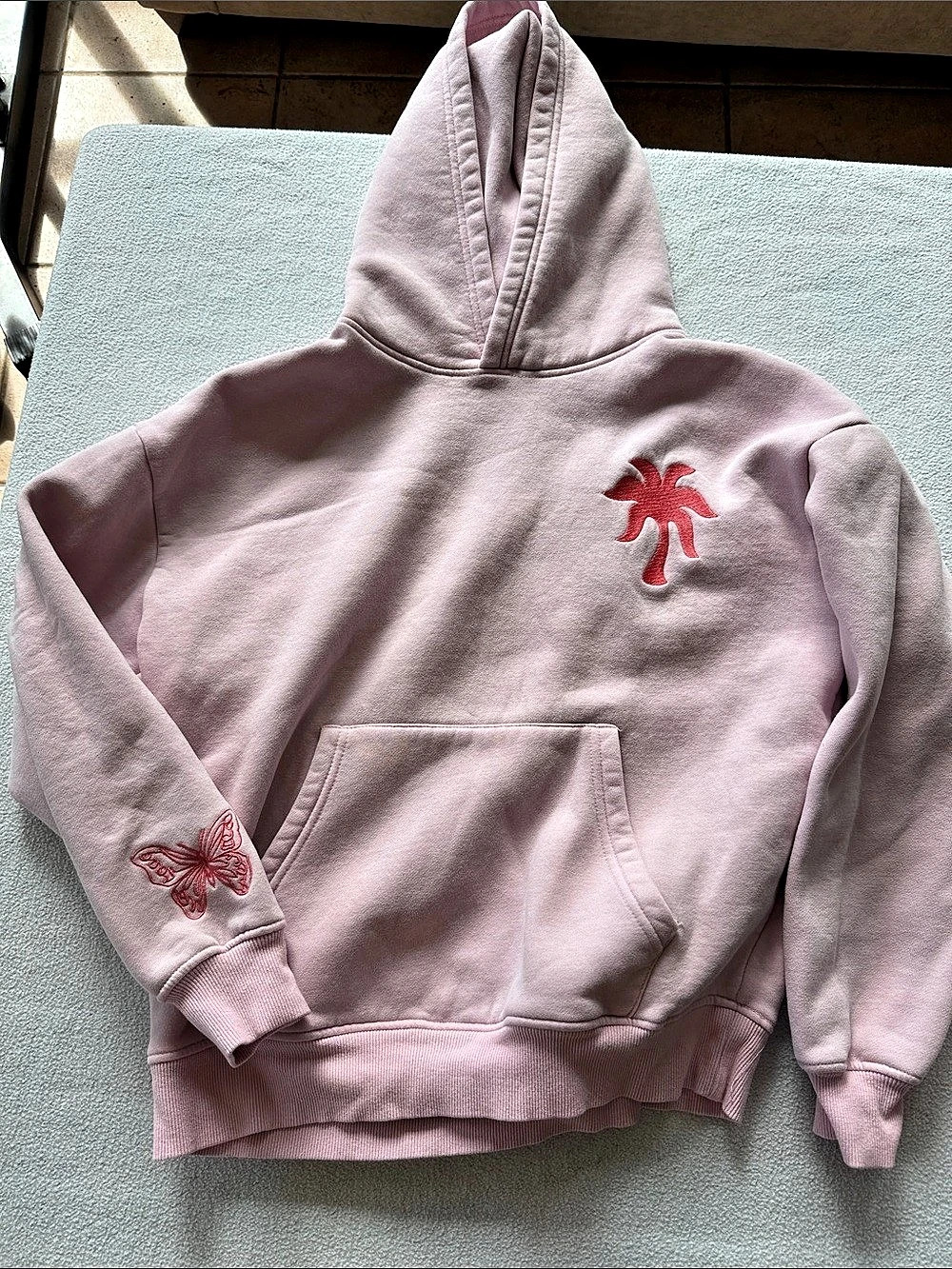 Pink Palm Puff To Live For the Hope of it All Hoodie and Sweatpants Set & Jogger